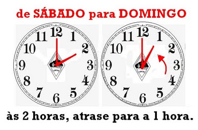 Resultado de imagem para MudanÃ§a de hora: NÃ£o se esqueÃ§a de atrasar o relÃ³gio este domingo!