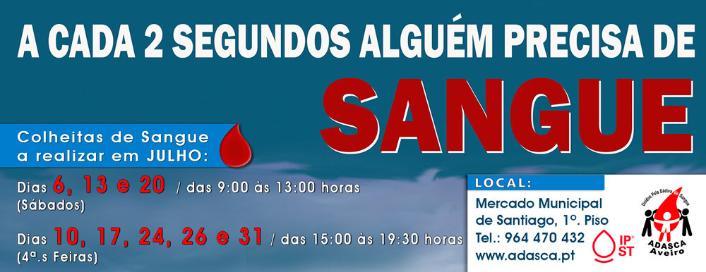 Aveiro | Sessão de Colheitas de Sangue no Posto Fixo da ADASCA