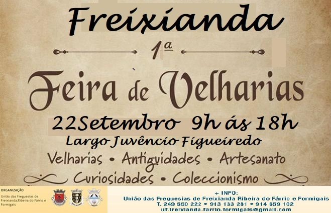 Freixianda recebe 1ª Feira de Velharias, Antiguidades, Artesanato e Coleccionismo