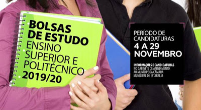 Estarreja | Bolsas de Estudo do Ensino Superior e Politécnico 2019/ 2020 – Candidaturas durante este mês de novembro