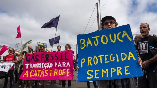 Moradores da Bajouca, Leiria, em marcha contra a prospeção de gás