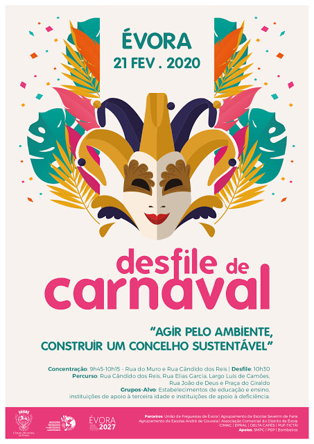 Desfile de Carnaval anima Évora no dia 21 de Fevereiro