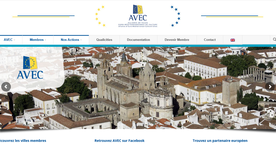 Évora será palco da próxima reunião da Rede AVEC – Alliance de Villes Euro-méditerranéennes de Culture (Aliança das Cidades Euro-Mediterrânicas de Cultura)