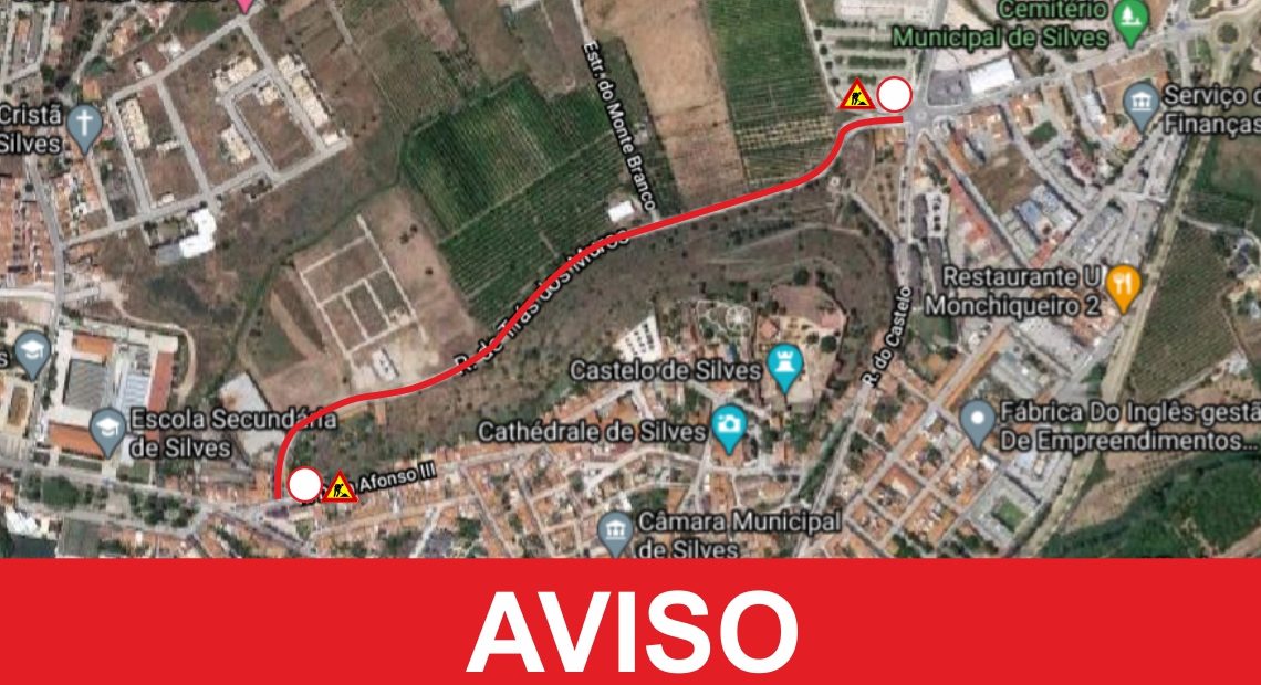 Em Silves: RUA DE TRÁS DOS MUROS SOFRERÁ CORTE DE TRÂNSITO A PARTIR DE 8 DE FEVEREIRO