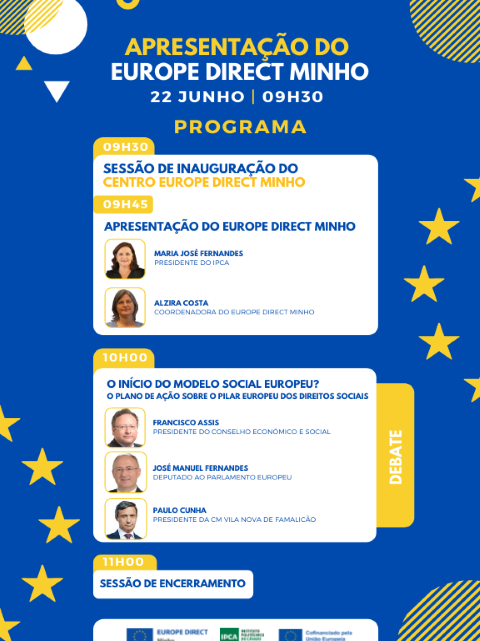 Barcelos | Francisco Assis no IPCA para falar do Modelo Social Europeu na inauguração do Europe Direct Minho