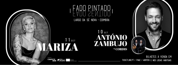 Mariza, António Zambujo e Cordis atuam em Coimbra a 10 e 11 de Setembro