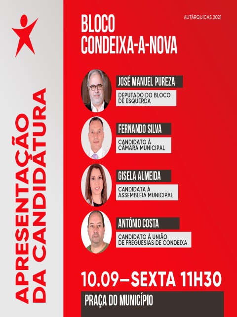 10 SET: José Manuel Pureza em Condeixa