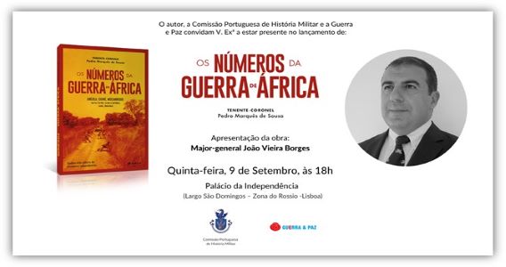 Livro que revela Os Números da Guerra de África como nunca foram apresentados é apresentado no Palácio da Independência, em Lisboa