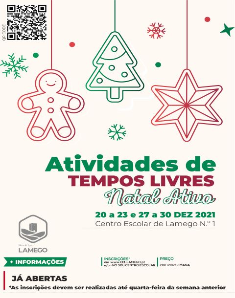 Câmara Municipal de Lamego promove “Natal Ativo”: De 20 a 23 e de 27 a 30 de dezembro | Centro Escolar de Lamego Nº 1