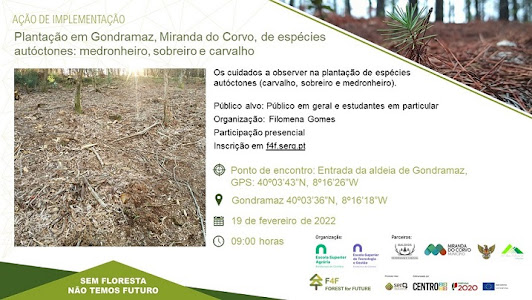 19 de fevereiro | 09h00 | Gondramaz (Miranda do Corvo): Plantação de espécies autóctones em Gondramaz