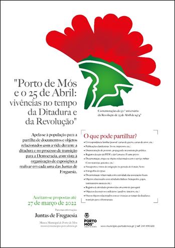 Partilha de documentos e objetos – “Porto de Mós e o 25 de Abril: vivências no tempo da Ditadura e da Revolução”
