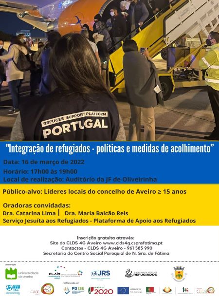 Oliveirinha | Integração de Refugiados, medidas e políticas de acolhimento | 16 Março | com Plataforma de Apoio a Refugiados e Serviço Jesuíta aos Refugiados