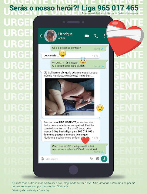 Algarve | Pedido de divulgação – colheita de sangue