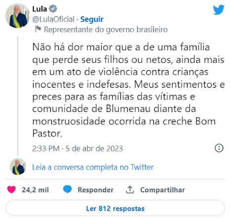 Quatro crianças mortas em ataque a creche no Brasil