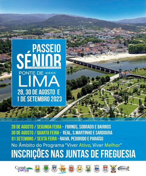 Estão abertas as inscrições para a iniciativa municipal. Câmara Municipal leva idosos e reformados a visitar a Vila de Ponte de Lima