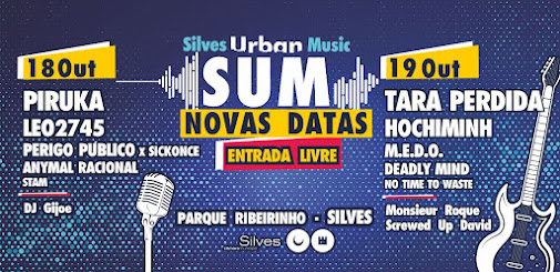 SUM – SILVES URBAN MUSIC ADIADO PARA 18 E 19 DE OUTUBRO!