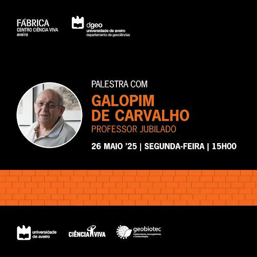 Palestra com Galopim de Carvalho na Fábrica Centro Ciência Viva de Aveiro