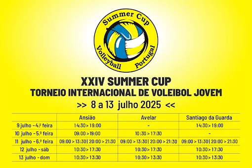 VOLLEY SUMMER CUP 2025: 24ª edição com jogos em Ansião, Avelar e Santiago da Guarda