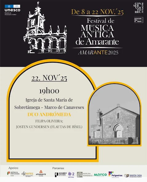 Igreja de Sobretâmega recebe concerto do Duo Andrómeda
