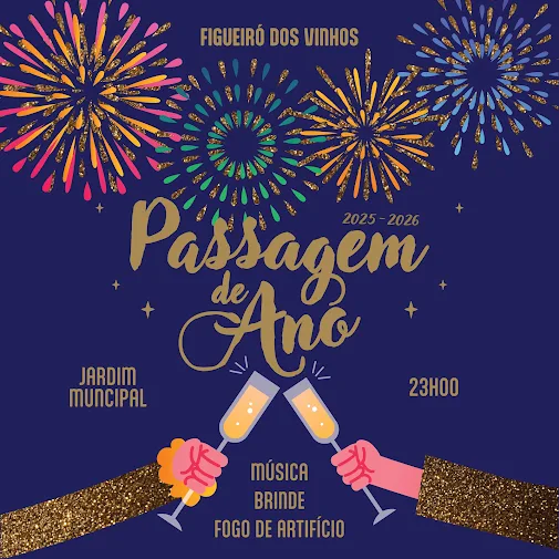 Figueiró dos Vinhos celebra a Passagem de Ano 2025/2026 com música, brinde e fogo-de-artifício