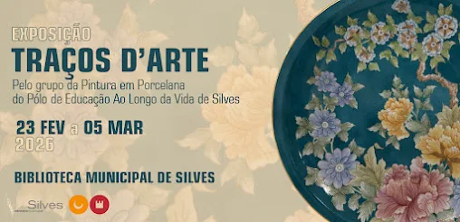 EXPOSIÇÃO DE PINTURA EM PORCELANA DOS POLOS DE EDUCAÇÃO AO LONGO DA VIDA DE SILVES PATENTE NA BIBLIOTECA MUNICIPAL DE SILVES