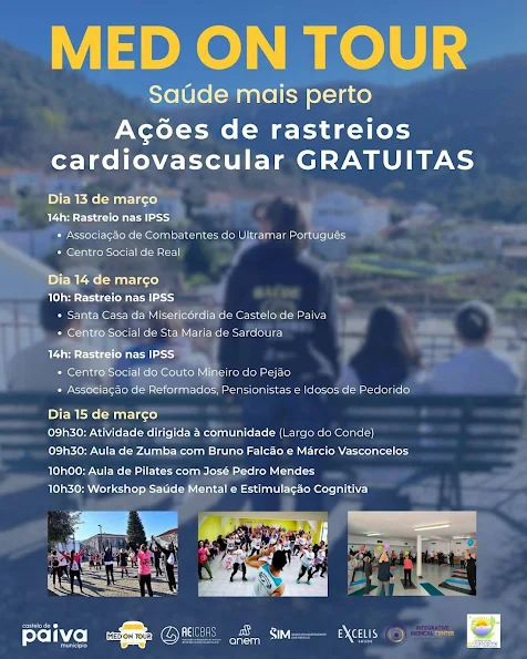 COM RASTREIOS CARDIOVASCULARES GRATUITOS. MUNICÍPIO DE CASTELO DE PAIVA RECEBE PROJECTO “ MED ON TOUR “