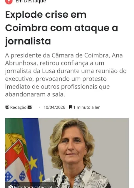 Comunicado – interferência jornalismo livre Ana Abrunhosa