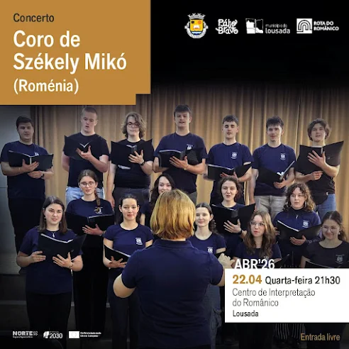O Centro de Interpretação do Românico, em Lousada, acolhe na próxima quarta-feira, 22 de abril, pelas 21h30, um concerto do coro de Székely Mikó. A entrada é livre.