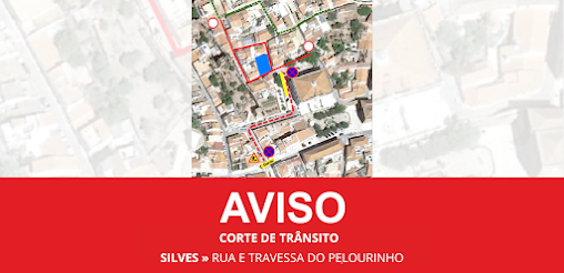 RUA E TRAVESSA DO PELOURINHO, EM SILVES, COM CORTE DE TRÂNSITO NO DIA 31 DE JULHO