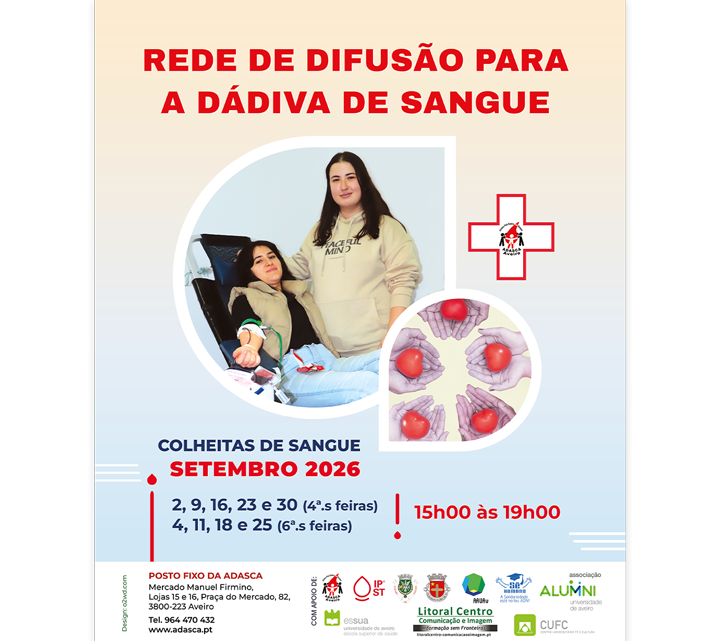REDE DE DIFUSÃO PARA A DÁDIVA DE SANGUE – é o lema para o ano 2026.
