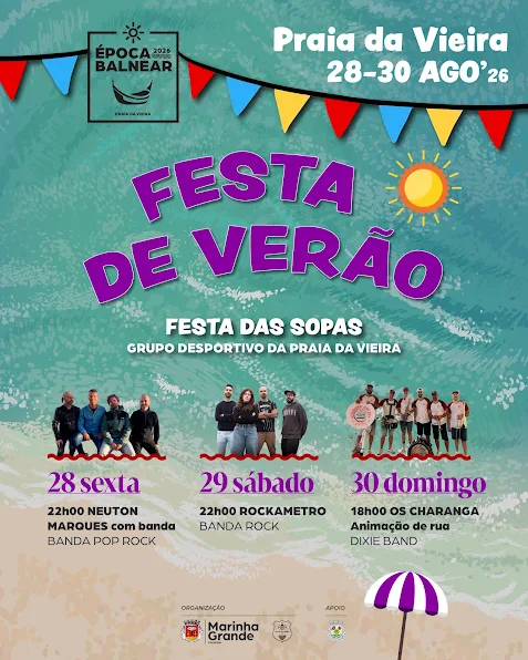 FIM DE SEMANA DE ANIMAÇÃO NA PRAIA DA VIEIRA COM A FESTA DE VERÃO