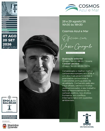 Marinha Grande | COSMOS AZUL E MAR RECEBE VASCO GARGALO PARA OFICINAS DE ARTES VISUAIS