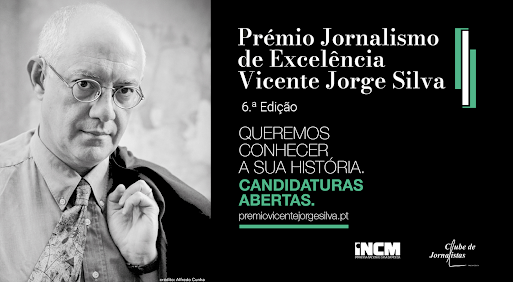 Candidaturas abertas à 6.ª edição do Prémio Jornalismo de Excelência Vicente Jorge Silva