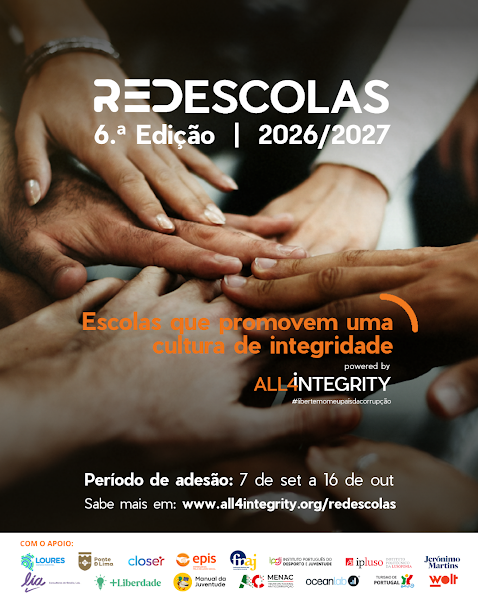 REDESCOLAS ANTICORRUPÇÃO – 6.ª edição | Período de adesão de 7/set a 16/out