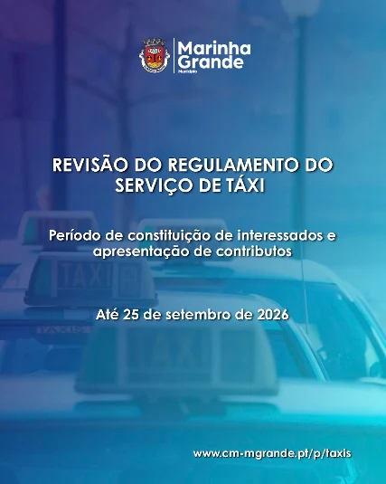 Marinha Grande | MUNICÍPIO INICIA REVISÃO DO REGULAMENTO DO SERVIÇO DE TÁXI