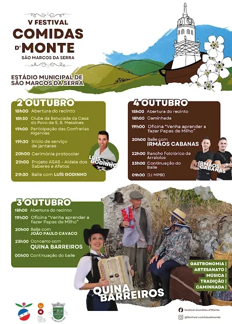 Silves | V FESTIVAL COMIDAS D´MONTE LEVA SABORES E TRADIÇÕES DA SERRA A SÃO MARCOS DA SERRA
