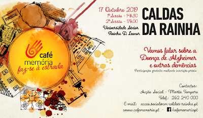 Caldas da Rainha | DIA 17 DE OUTUBRO, NA UNIVERSIDADE SÉNIOR – “CAFÉ MEMÓRIA” VEM ÀS CALDAS PARA FALAR E SENSIBILIZAR SOBRE DEMÊNCIAS