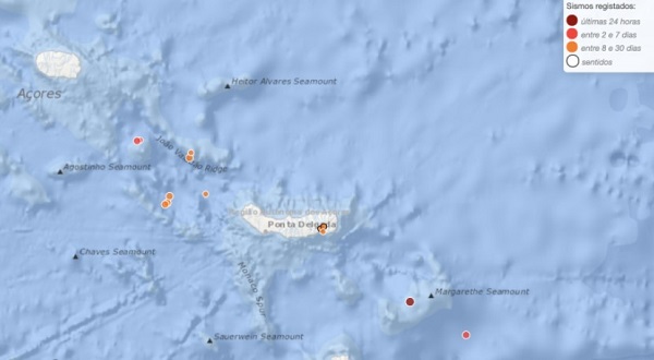 Sismo nos Açores de magnitude 4,5 sentido na ilha de São Miguel