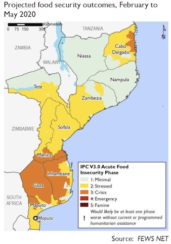 Insegurança alimentar severa no Sul de Moçambique e no Norte de Cabo Delgado