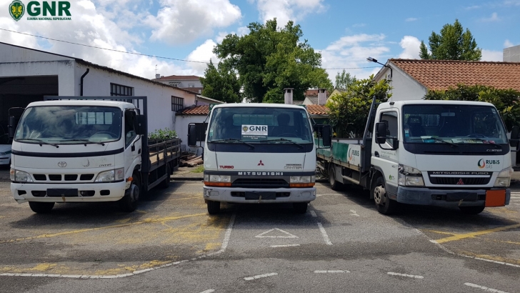 Recuperadas três viaturas de transporte de mercadorias em Esmoriz