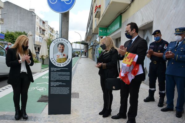 Município de Leiria homenageou Carlos Vieira com inauguração de Ciclopista da Av. Heróis de Angola