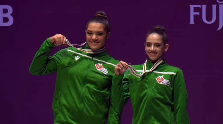 Rita Ferreira e Ana Teixeira conquistam ouro no Mundial de ginástica acrobática