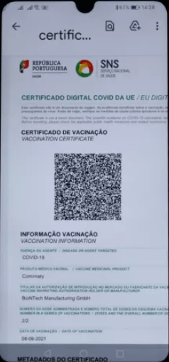 Aplicação para leitura do certificado digital já disponível para telemóveis