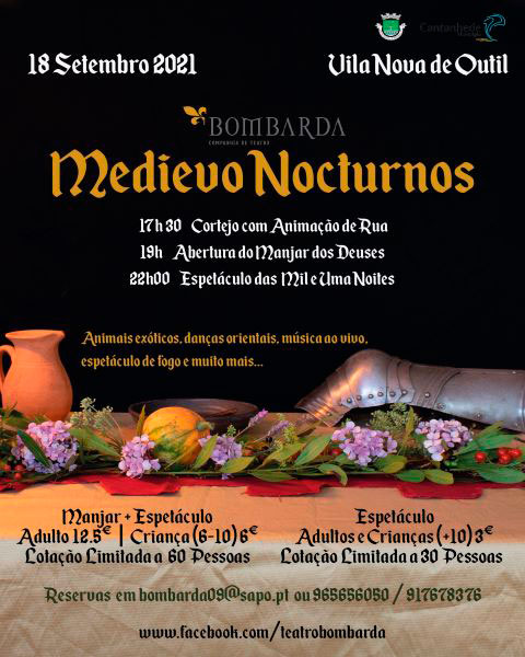 No próximo sábado, 18 de setembro Bombarda organiza espetáculo medieval em Vila Nova de Outil