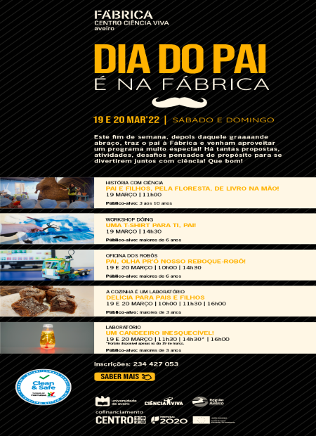 Dia do Pai com programa especial na Fábrica Centro Ciência Viva de Aveiro