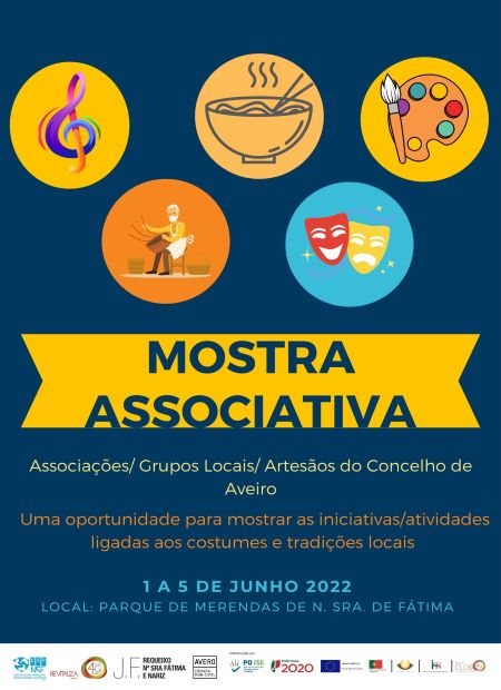 Divulgação de Mostra Associativa 2022 – 1 a 5 de junho, Parque de Merendas de Nossa Sra. de Fátima