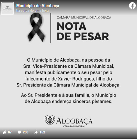 Filho do presidente da Câmara de Alcobaça morre durante viagem de finalistas