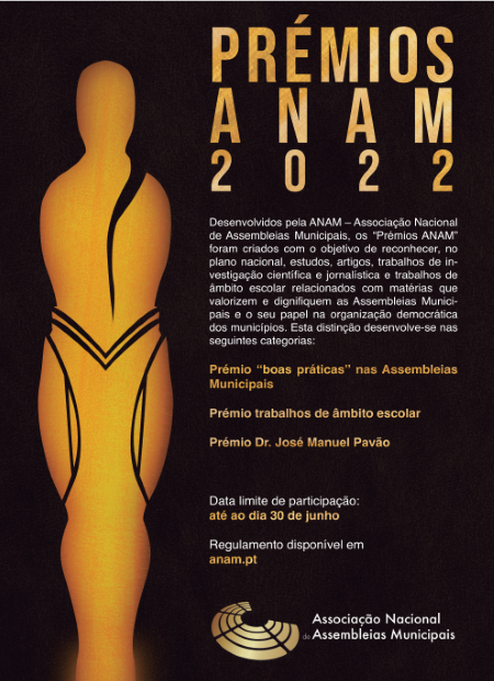 Abertas as candidaturas ao Prémio ANAM para os melhores trabalhos na área da valorização das Assembleias Municipais. 4ª Edição dos Prémios ANAM