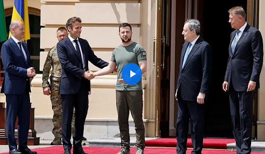 Macron, Scholz e Draghi encontram-se com Zelenskyy em Kiev
