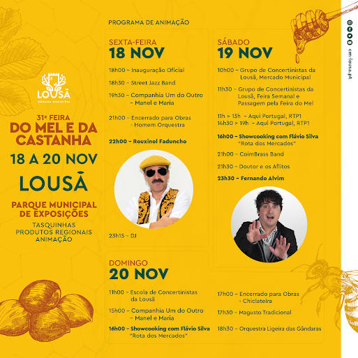 A melhor Feira do Mel e da Castanha do País regressa à Lousã de 18 a 20 de novembro